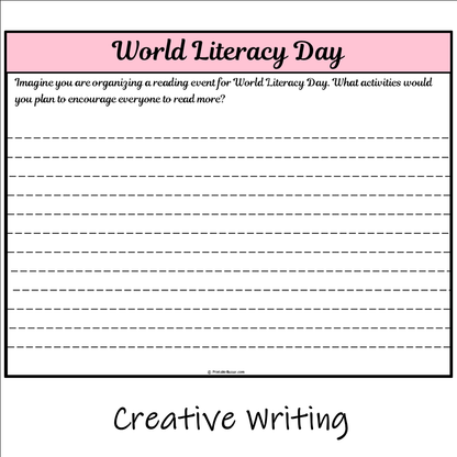 World Literacy Day | Main Idea and Supporting Details Reading Passage and Questions