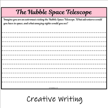 The Hubble Space Telescope | Main Idea and Supporting Details Reading Passage and Questions