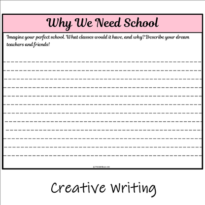 Why We Need School | Main Idea and Supporting Details Reading Passage and Questions