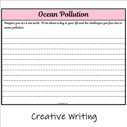 Ocean Pollution | Main Idea and Supporting Details Reading Passage and Questions