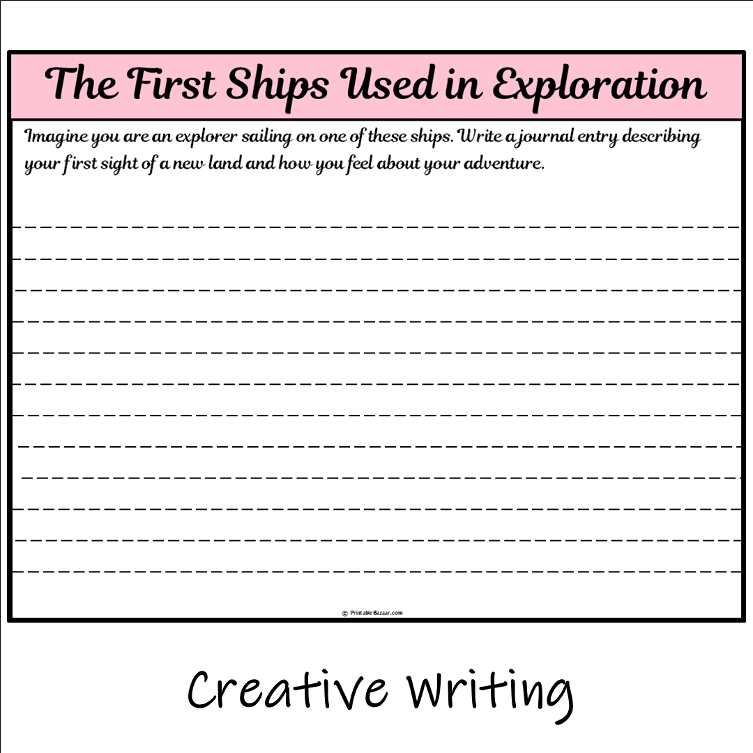 The First Ships Used in Exploration | Main Idea and Supporting Details Reading Passage and Questions