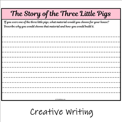 The Story of the Three Little Pigs | Main Idea and Supporting Details Reading Passage and Questions