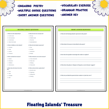 Floating Islands' Treasure | Poem Grammar Worksheet Printable Activity