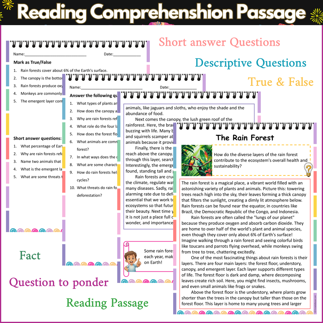 The Rain Forest | Reading Comprehension Passage and Questions