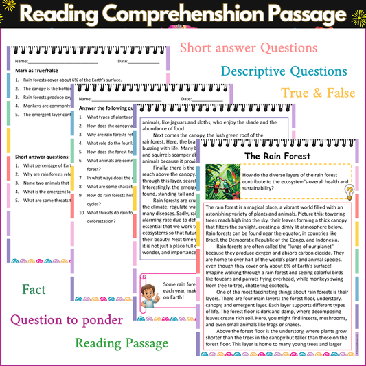 The Rain Forest | Reading Comprehension Passage and Questions