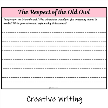 The Respect of the Old Owl | Main Idea and Supporting Details Reading Passage and Questions