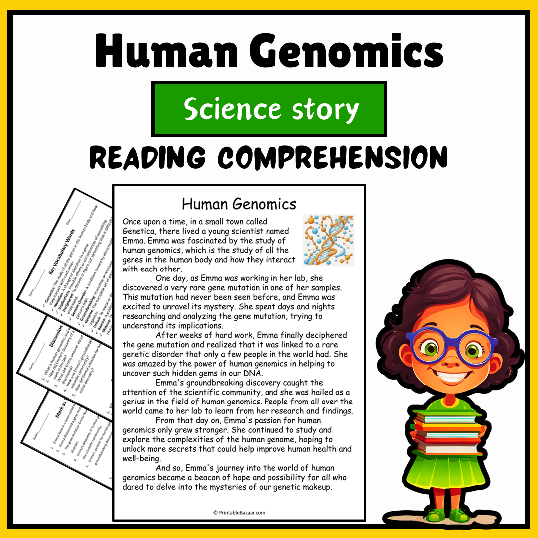 Human Genomics | Science Story Reading Comprehension Activity