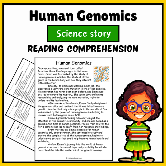 Human Genomics | Science Story Reading Comprehension Activity