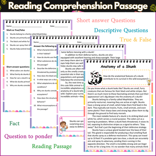 Anatomy of a Skunk | Reading Comprehension Passage and Questions