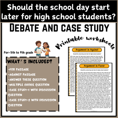 Should the school day start later for high school students? | Debate Case Study Worksheet