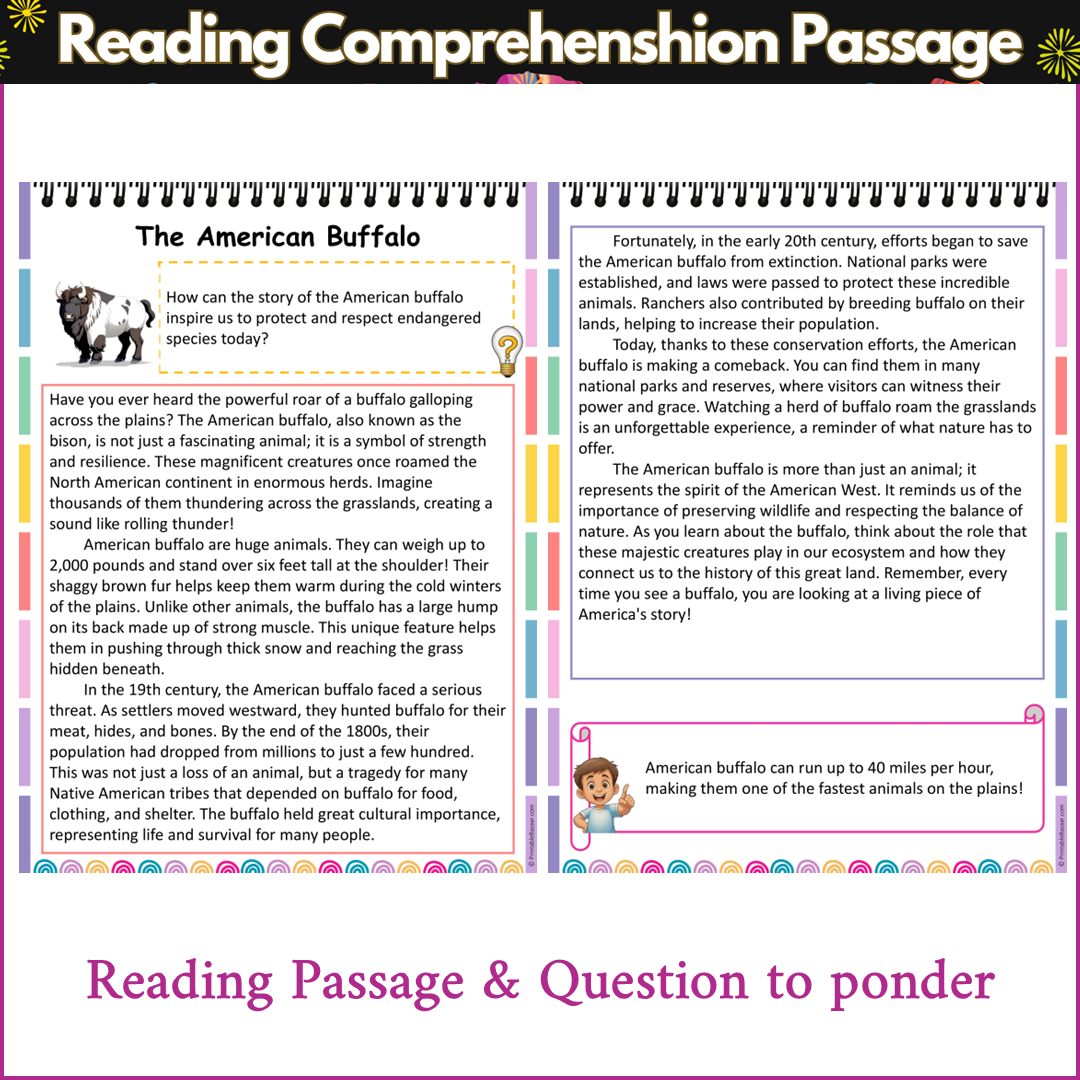 The American Buffalo | Reading Comprehension Passage and Questions