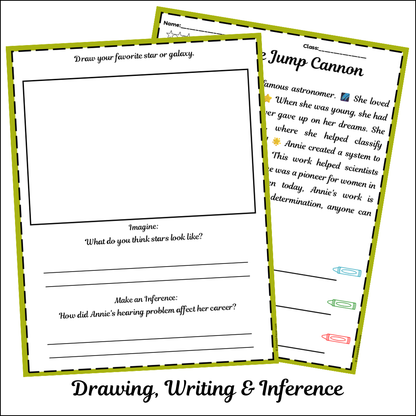 Annie Jump Cannon | Short Reading Comprehension Creative Worksheet