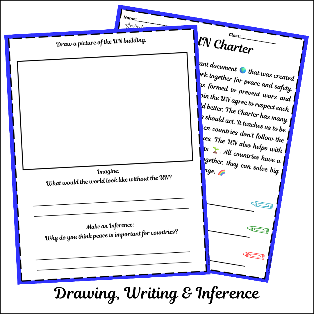 UN Charter | Short Reading Comprehension Creative Worksheet