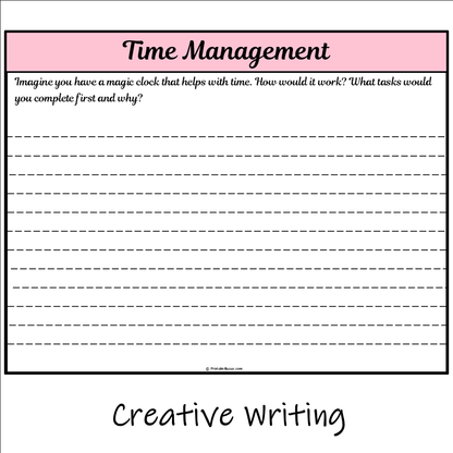 Time Management | Main Idea and Supporting Details Reading Passage and Questions