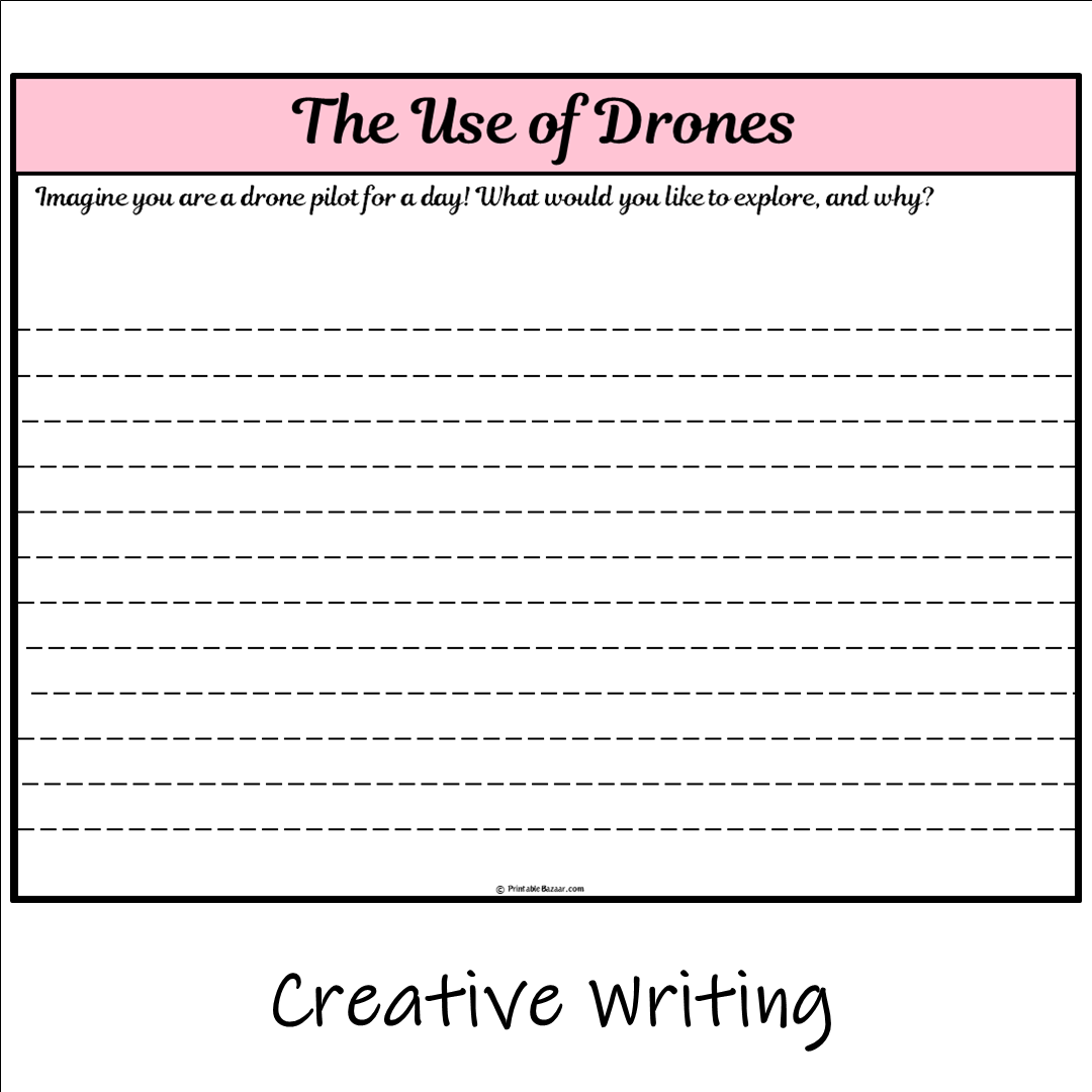 The Use of Drones | Main Idea and Supporting Details Reading Passage and Questions