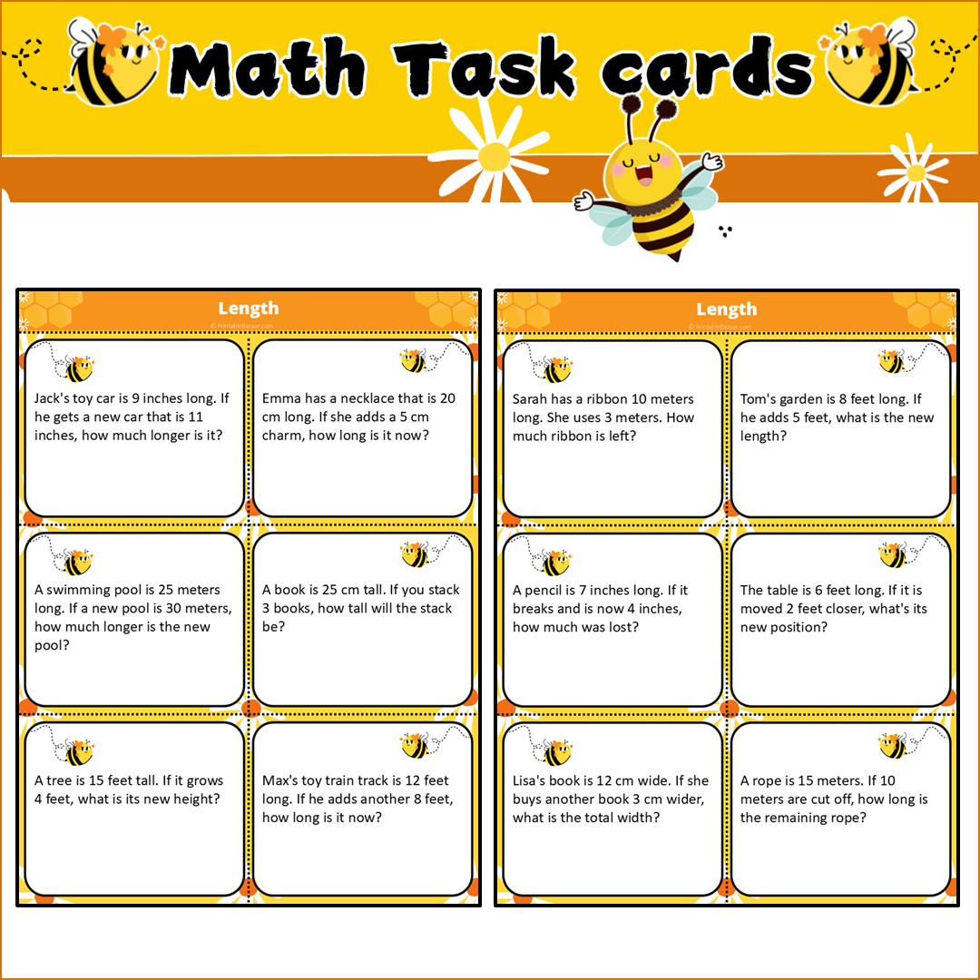 Length | Math Task Cards