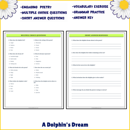 A Dolphin's Dream | Poem Grammar Worksheet Printable Activity