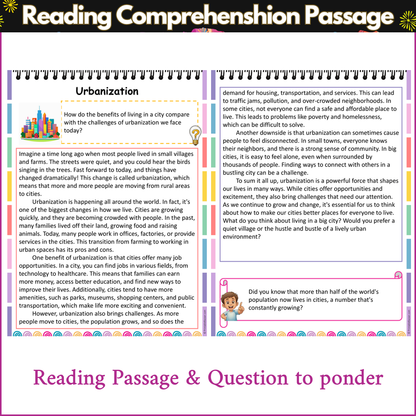 Urbanization | Reading Comprehension Passage and Questions