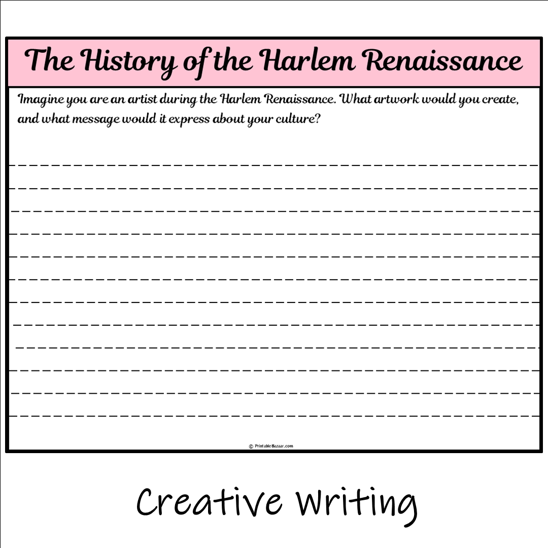 The History of the Harlem Renaissance | Main Idea and Supporting Details Reading Passage and Questions