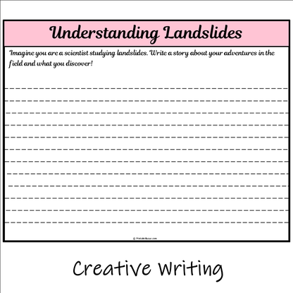 Understanding Landslides | Main Idea and Supporting Details Reading Passage and Questions