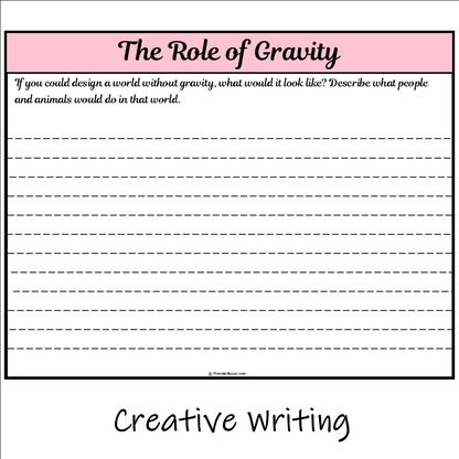 The Role of Gravity | Main Idea and Supporting Details Reading Passage and Questions