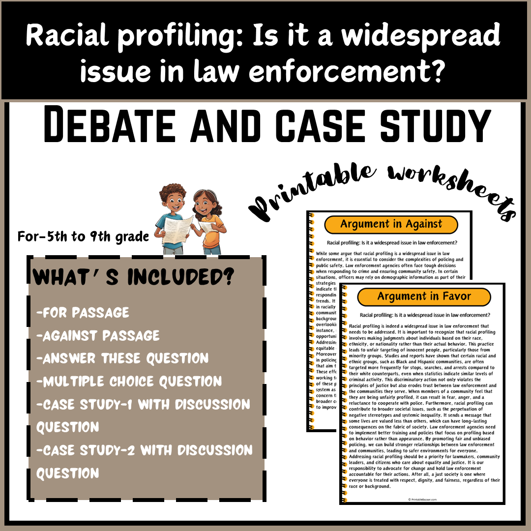 Racial profiling: Is it a widespread issue in law enforcement? | Debate Case Study Worksheet