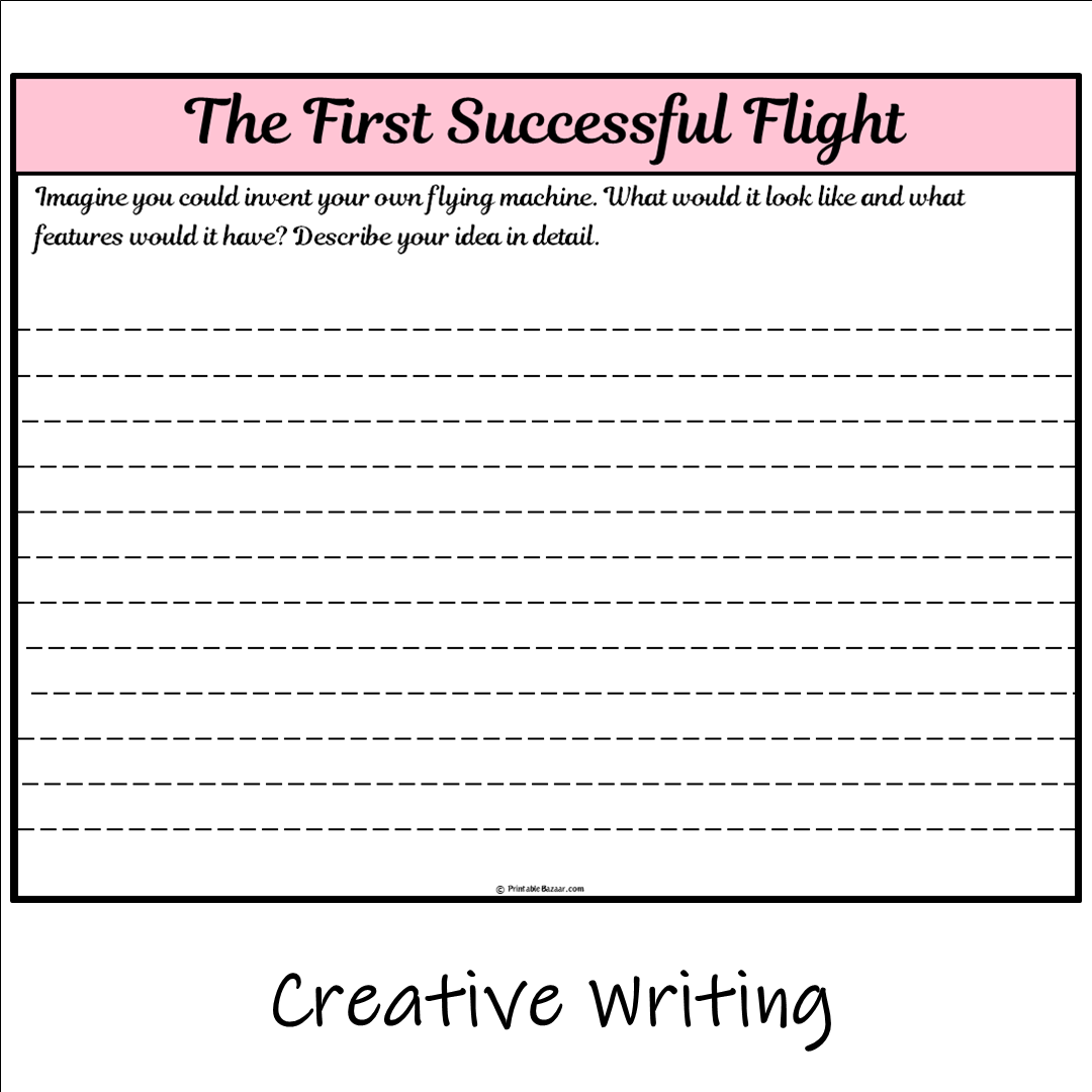 The First Successful Flight | Main Idea and Supporting Details Reading Passage and Questions