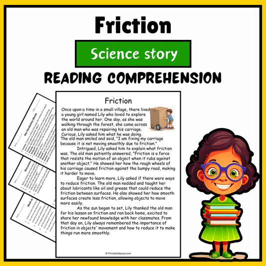 Friction | Science Story Reading Comprehension Activity
