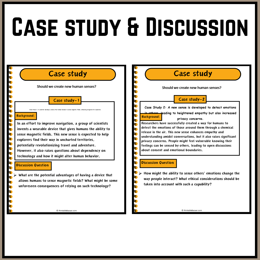 Should we create new human senses? | Debate Case Study Worksheet