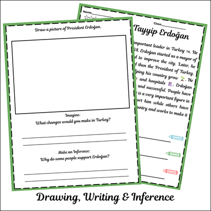 Recep Tayyip Erdoğan | Short Reading Comprehension Creative Worksheet