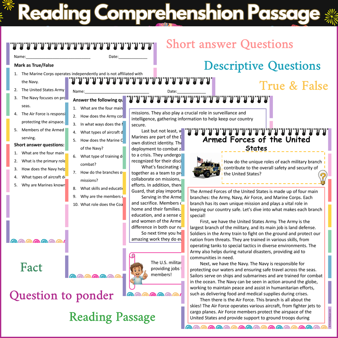 Armed Forces of the United States | Reading Comprehension Passage and Questions