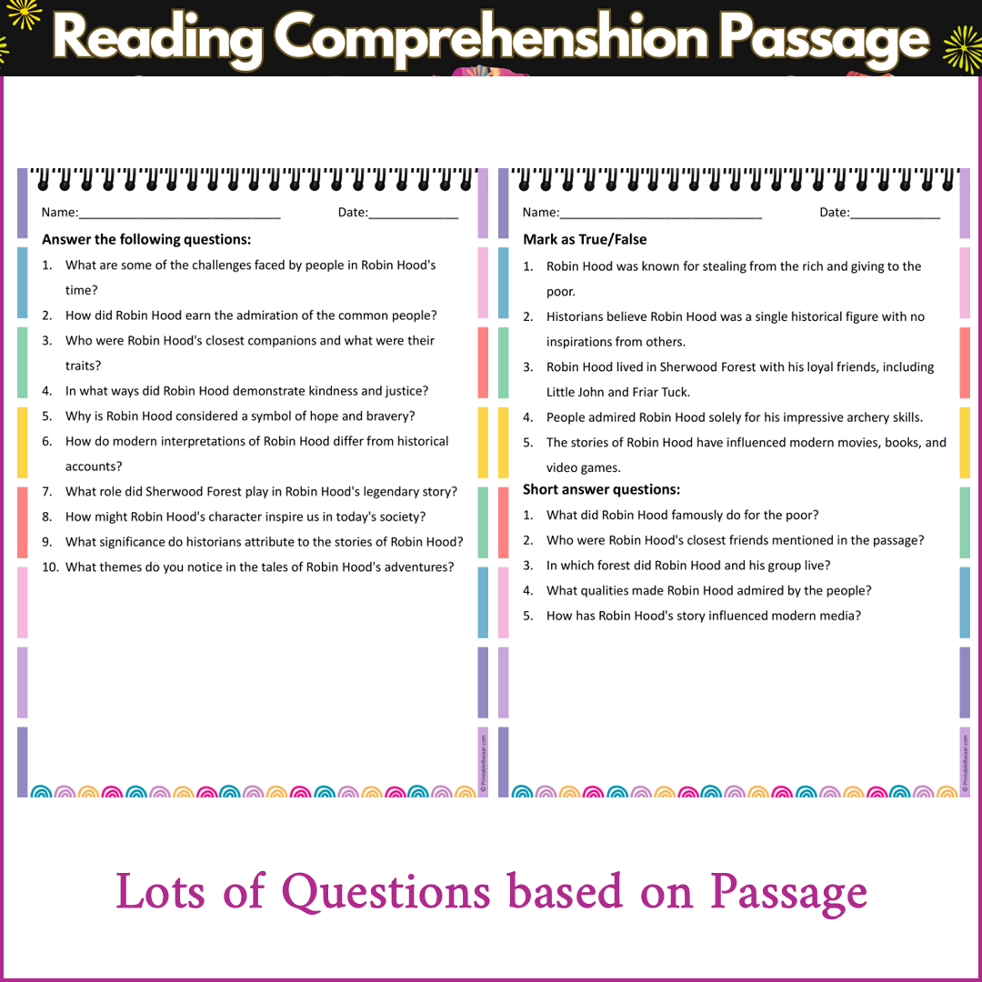 The Real Robin Hood | Reading Comprehension Passage and Questions