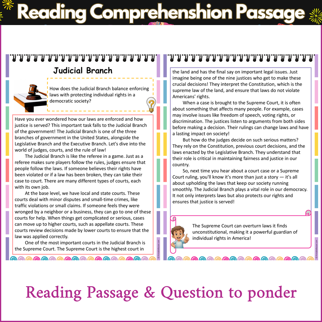 Judicial Branch | Reading Comprehension Passage and Questions
