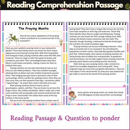 The Praying Mantis | Reading Comprehension Passage and Questions