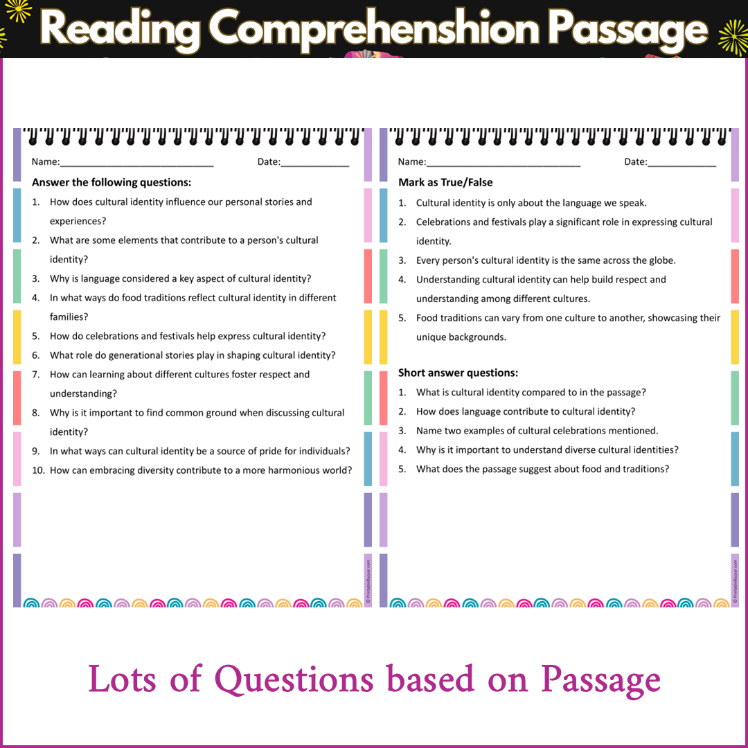 Cultural Identity | Reading Comprehension Passage and Questions