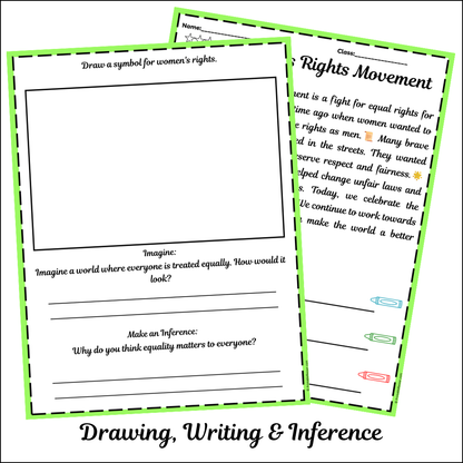 Women's Rights Movement | Short Reading Comprehension Creative Worksheet