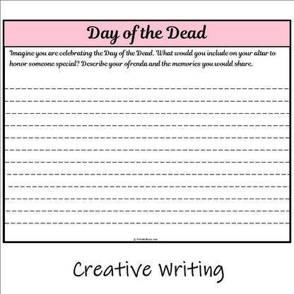 Day of the Dead | Main Idea and Supporting Details Reading Passage and Questions