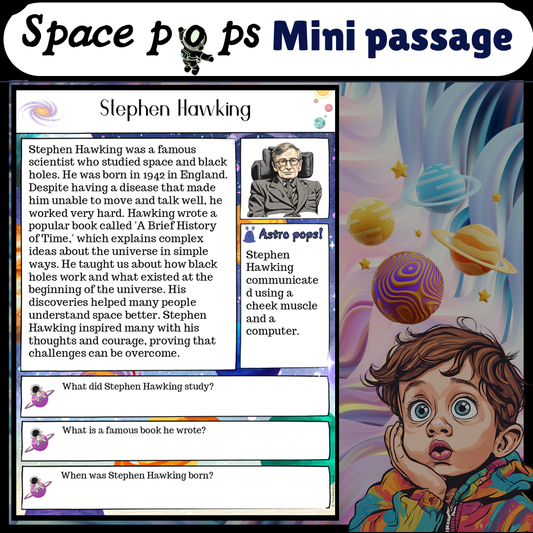 Stephen Hawking | Space Pops Reading Passage and Questions