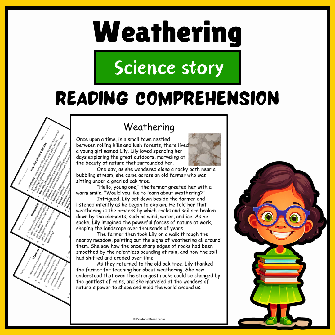 Weathering | Science Story Reading Comprehension Activity