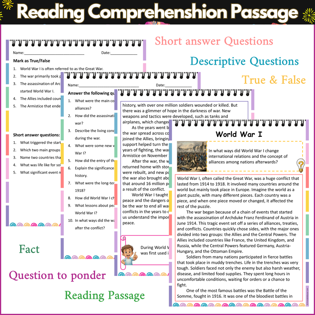 World War I | Reading Comprehension Passage and Questions