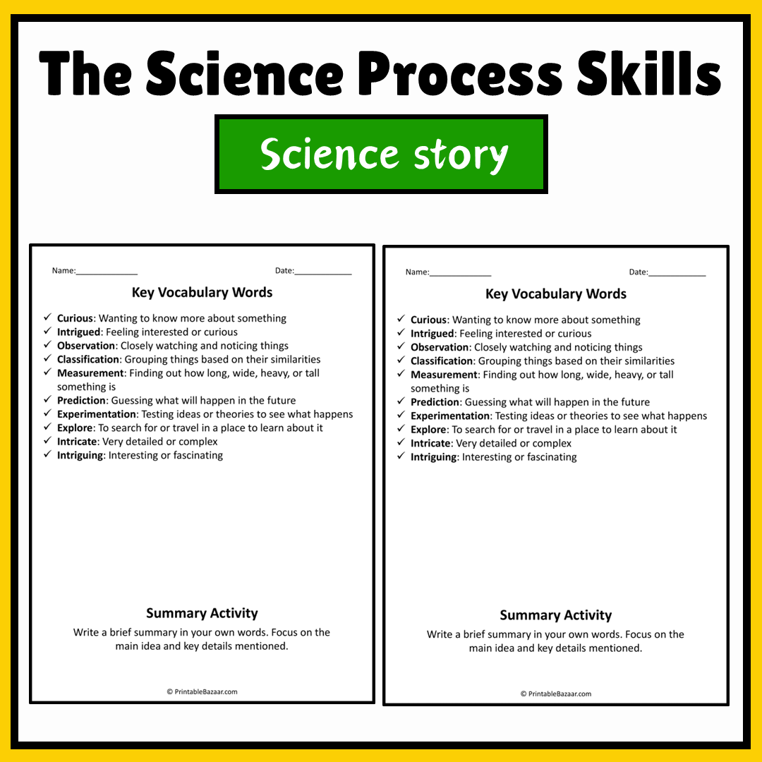 The Science Process Skills | Science Story Reading Comprehension Activity