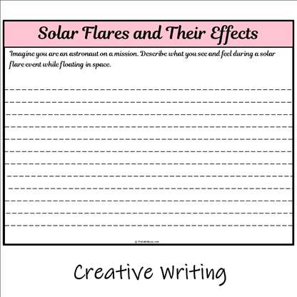 Solar Flares and Their Effects | Main Idea and Supporting Details Reading Passage and Questions