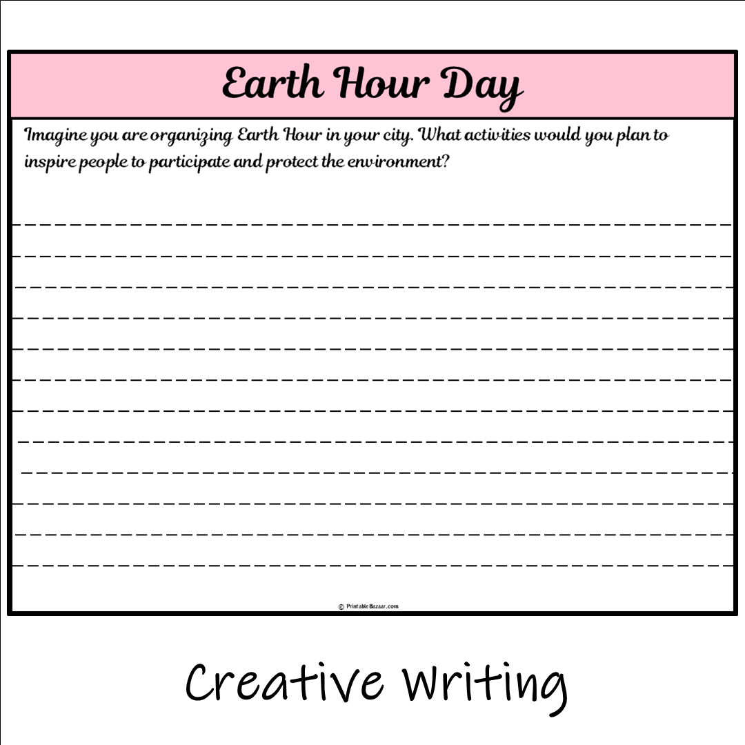 Earth Hour Day | Main Idea and Supporting Details Reading Passage and Questions