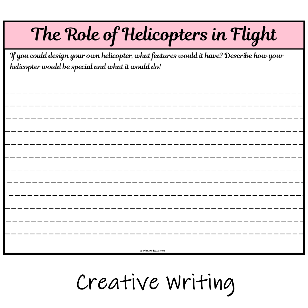 The Role of Helicopters in Flight | Main Idea and Supporting Details Reading Passage and Questions