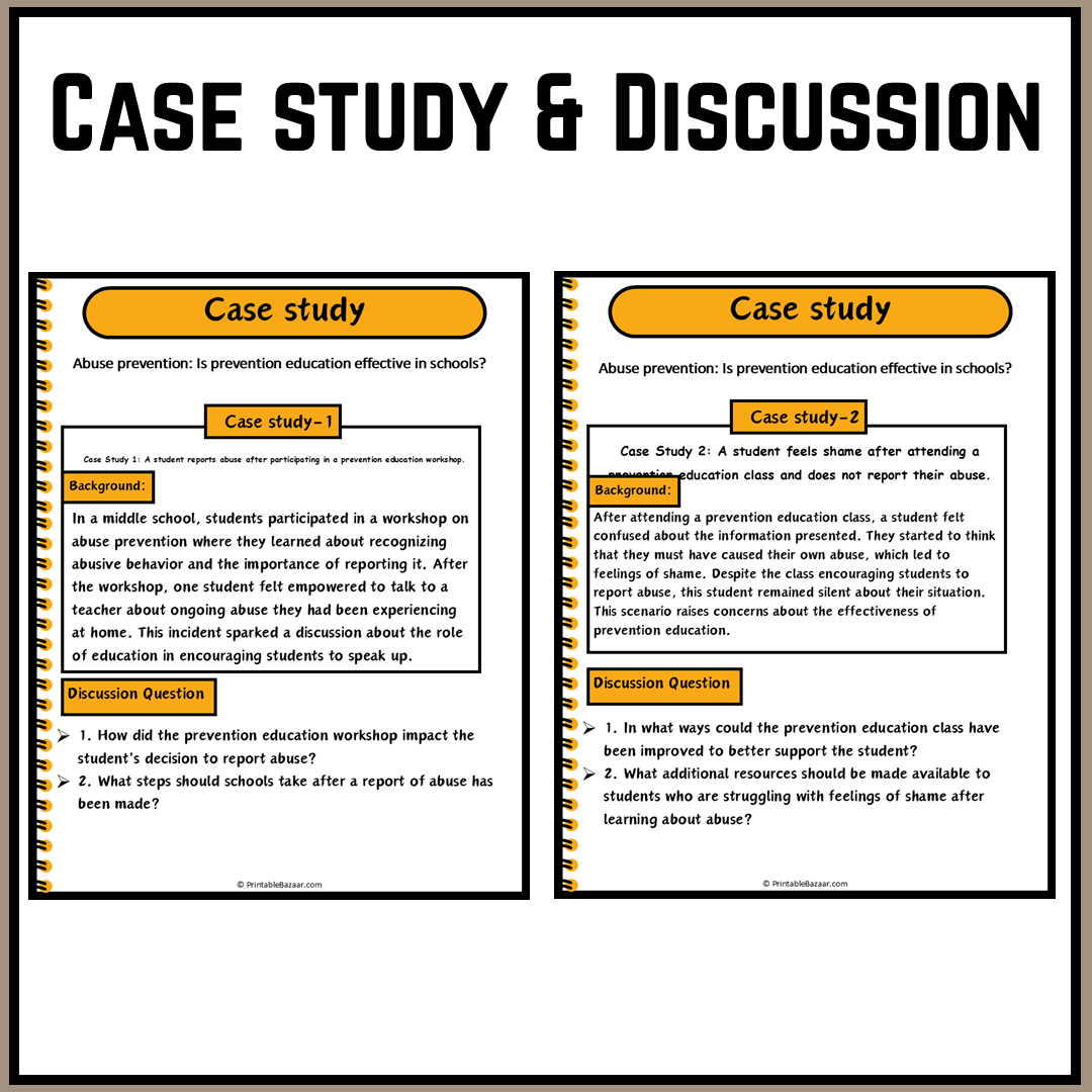 Abuse prevention: Is prevention education effective in schools? | Debate Case Study Worksheet