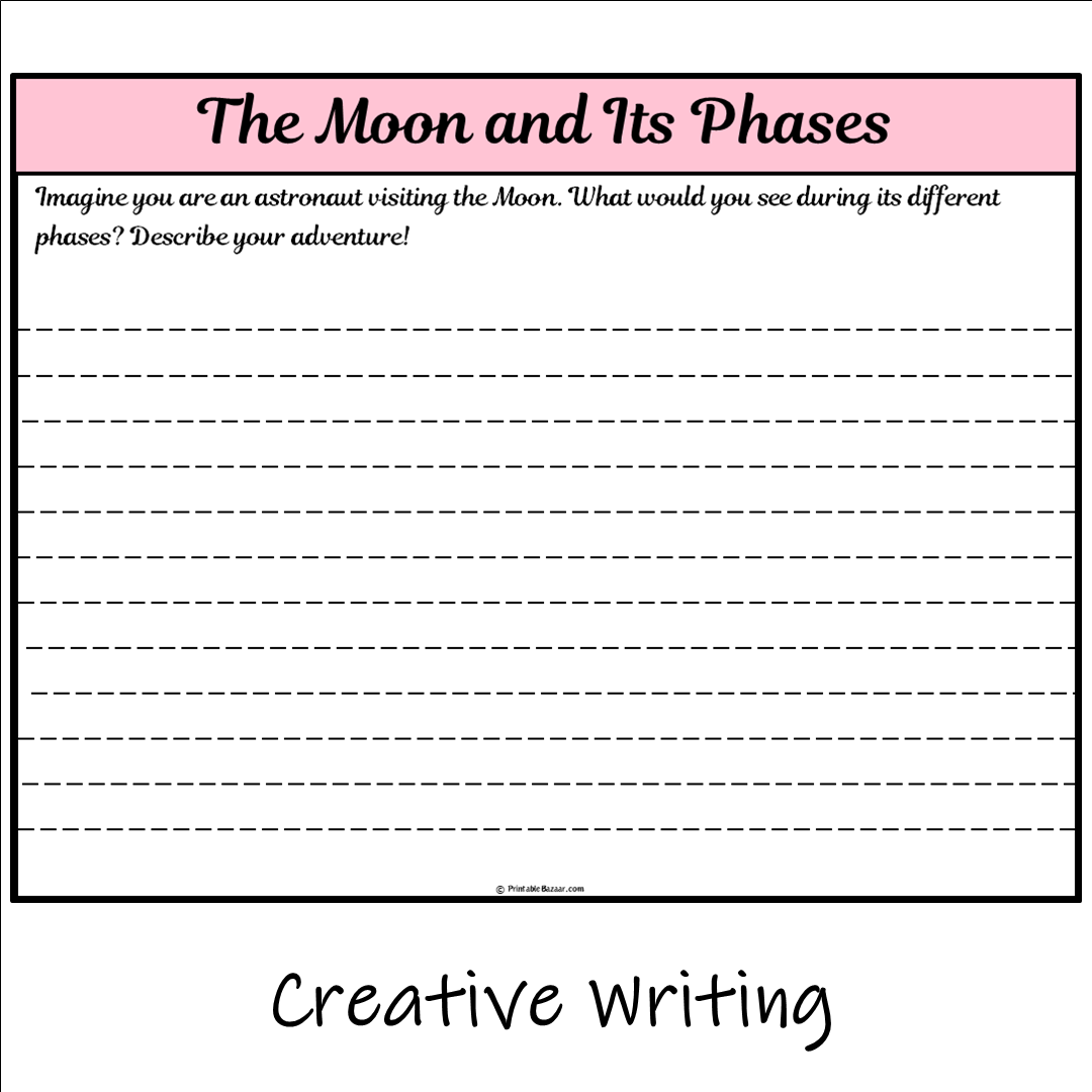 The Moon and Its Phases | Main Idea and Supporting Details Reading Passage and Questions