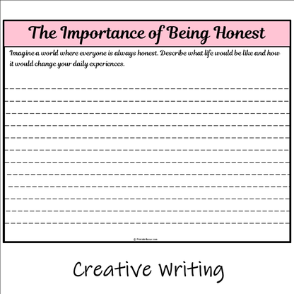 The Importance of Being Honest | Main Idea and Supporting Details Reading Passage and Questions