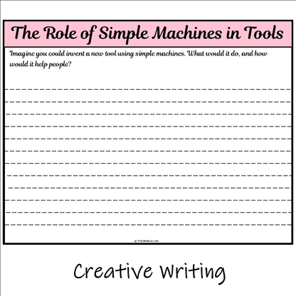 The Role of Simple Machines in Tools | Main Idea and Supporting Details Reading Passage and Questions