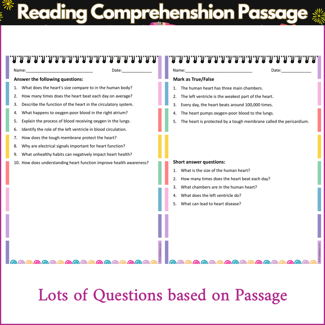 The Human Heart | Reading Comprehension Passage and Questions