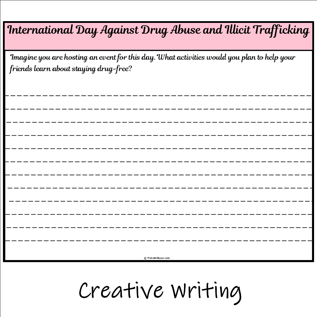 International Day Against Drug Abuse and Illicit Trafficking | Main Idea and Supporting Details Reading Passage and Questions